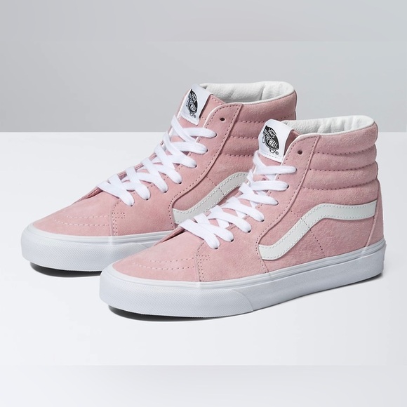 Vans Shoes - Vans Pink/White SK8-HI Slim Suede Sneakers Size 10 US  Women Size 8.5 US Men